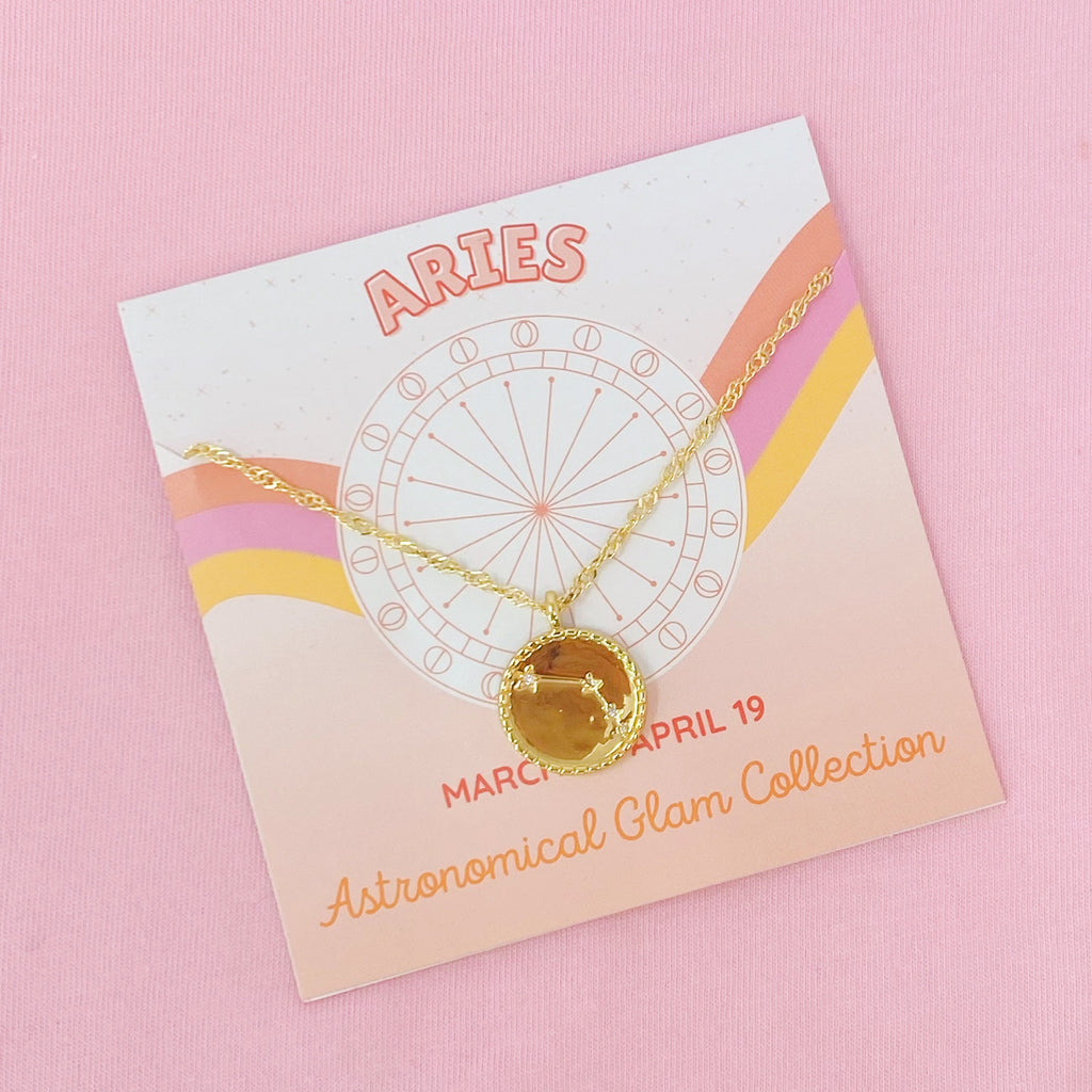 Astronomical Zodiac Constellation Medallion Necklace