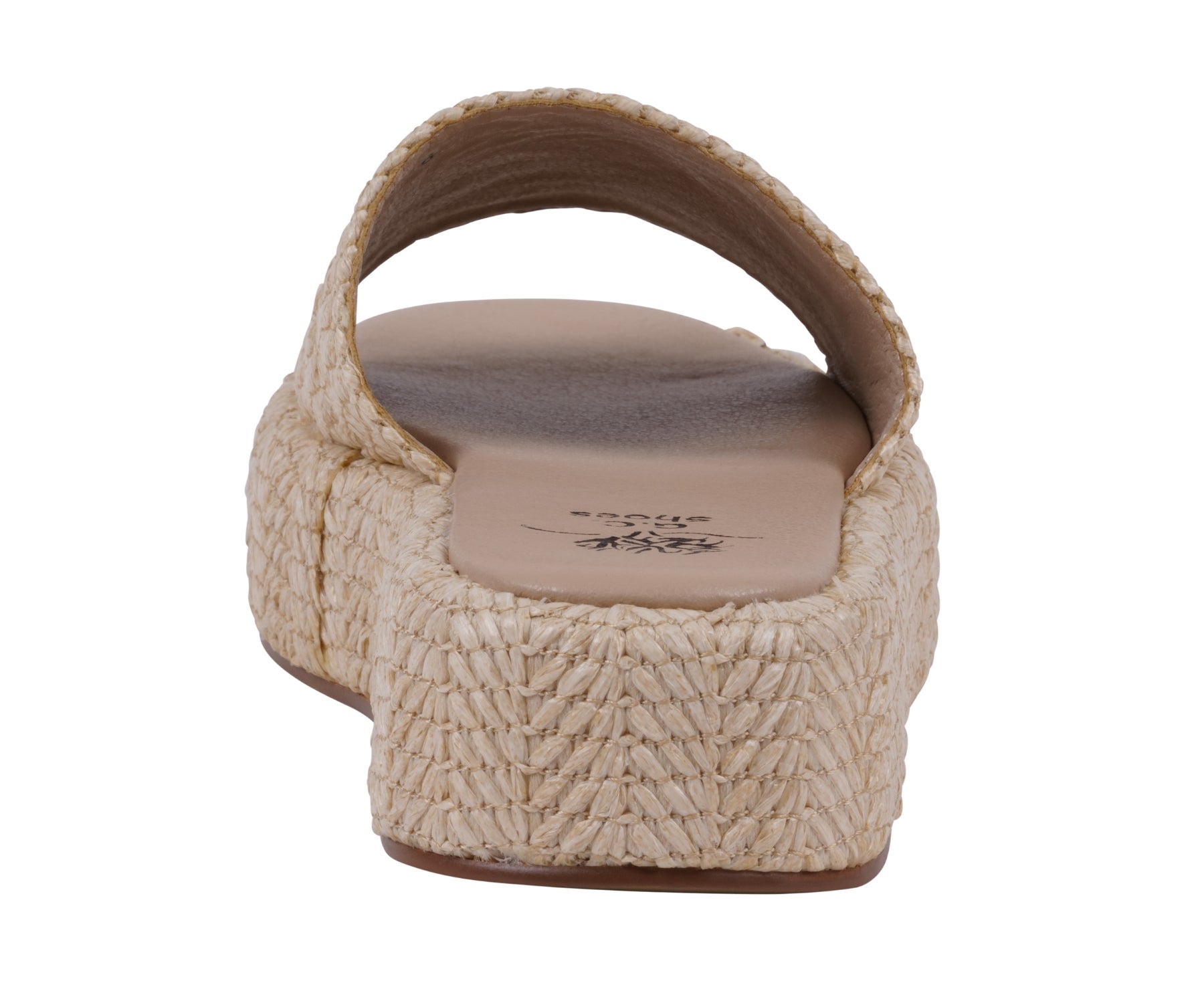 Natural platform slide sandal, 1.75 inch platform height