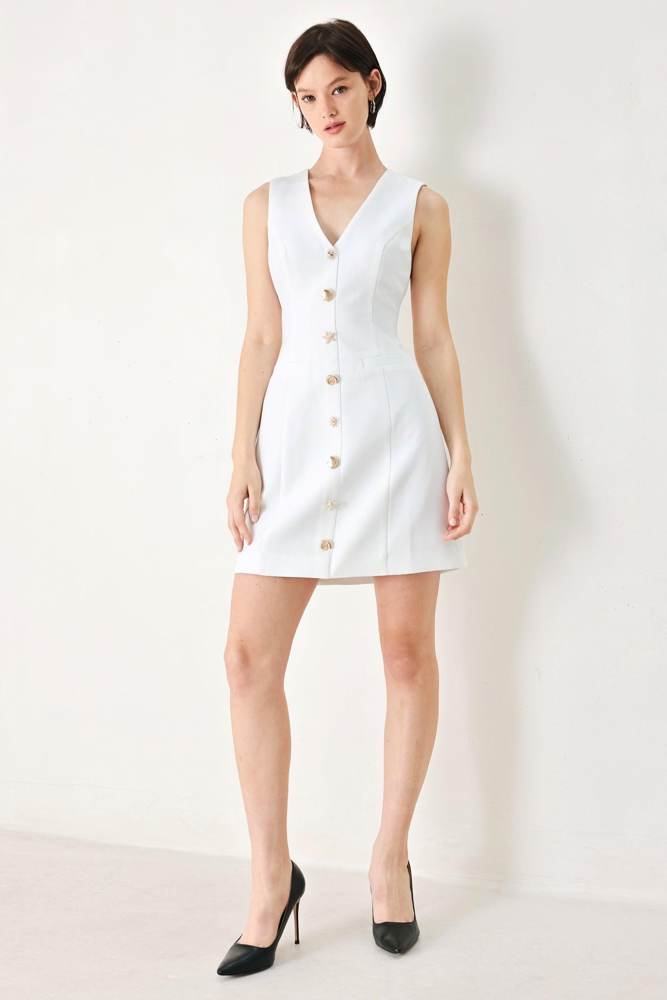 PURE GLAM WOVEN MINI DRESS