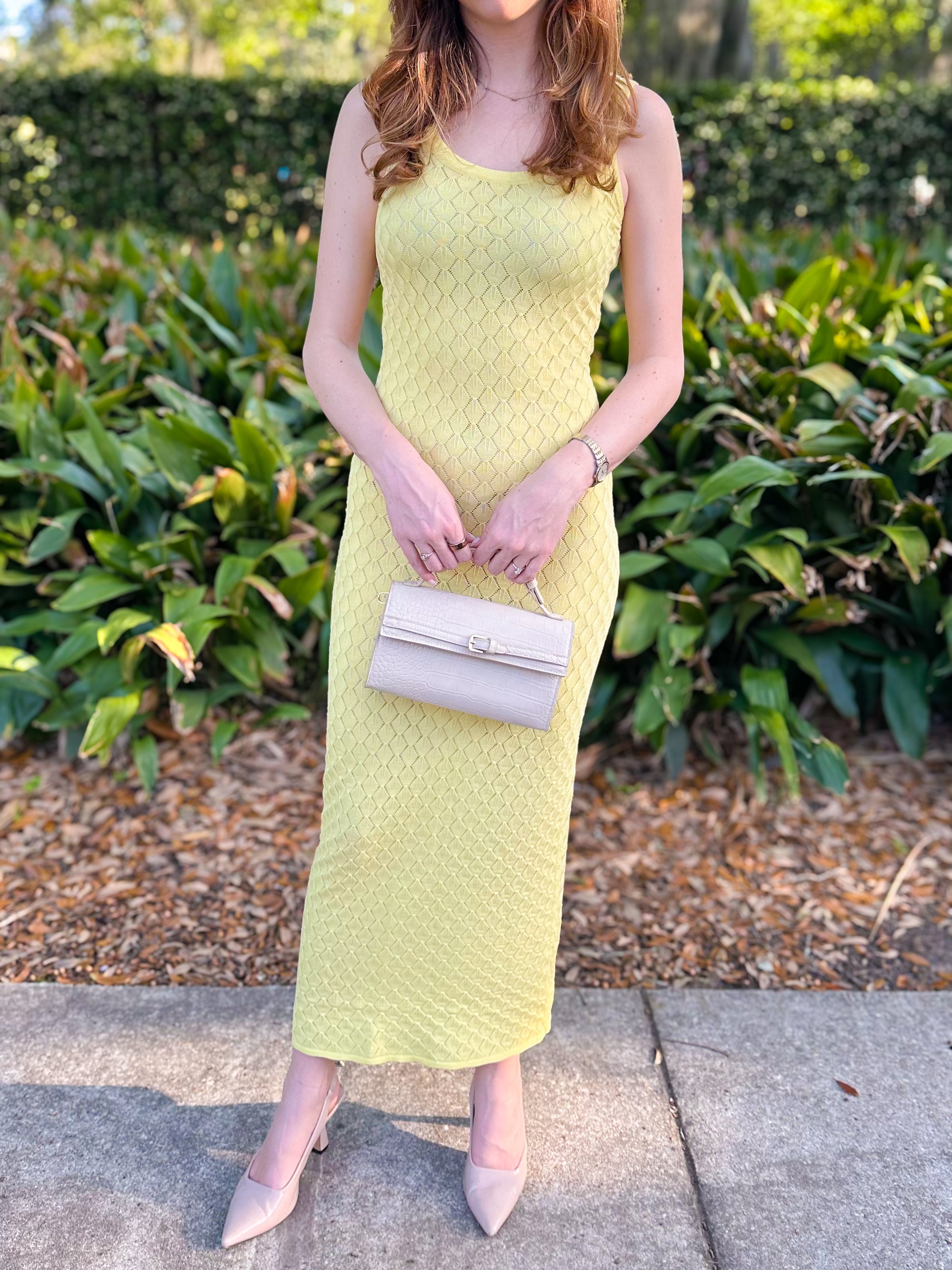 Openwork Sleeveless Maxi Dress
