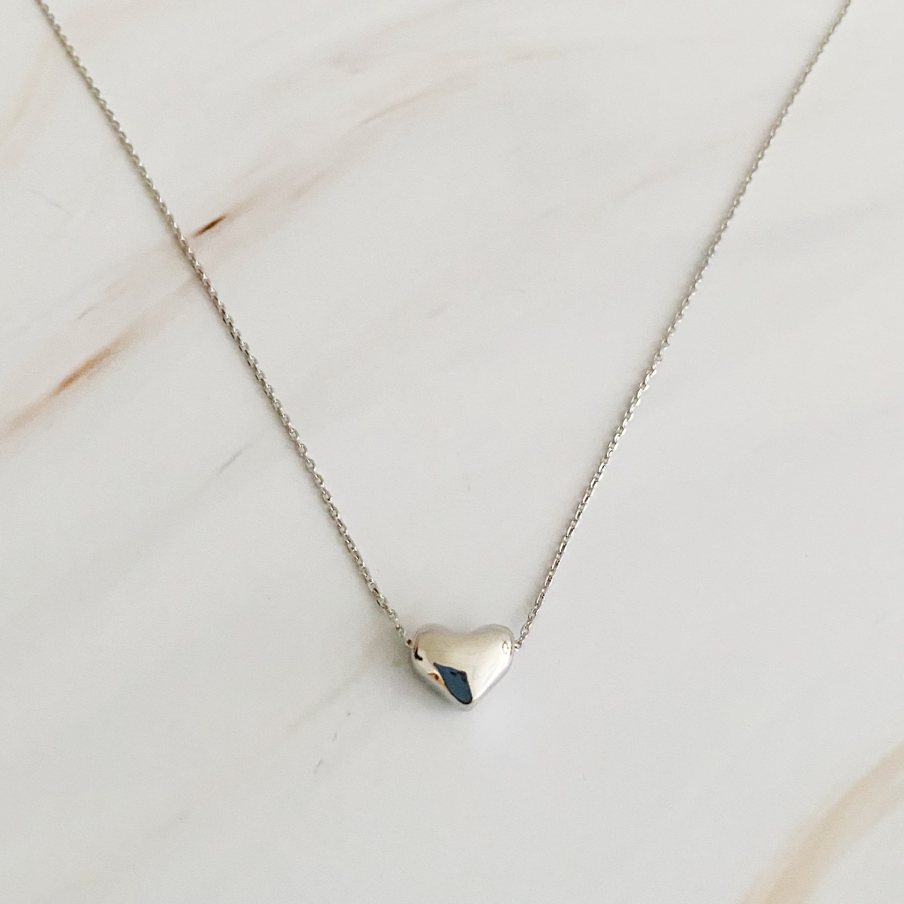 Love Bean Heart Necklace - layered with other necklaces