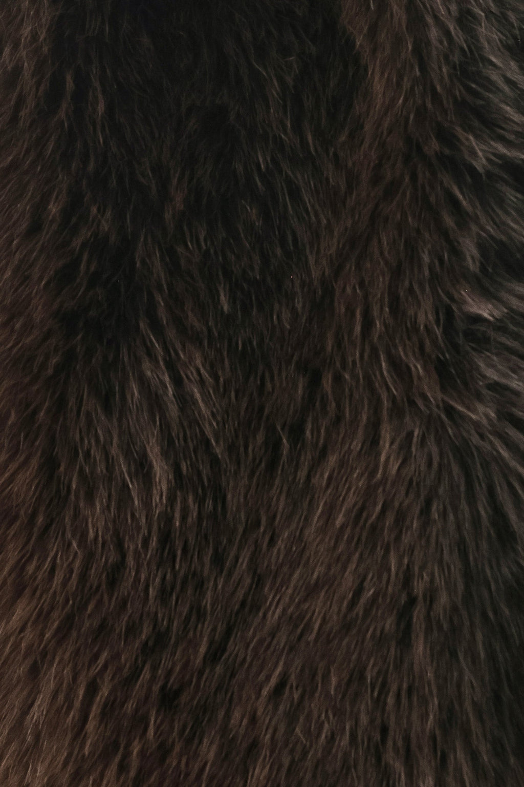 Chocolate Brown Faux Fur Vest in chocolate brown, additional view
