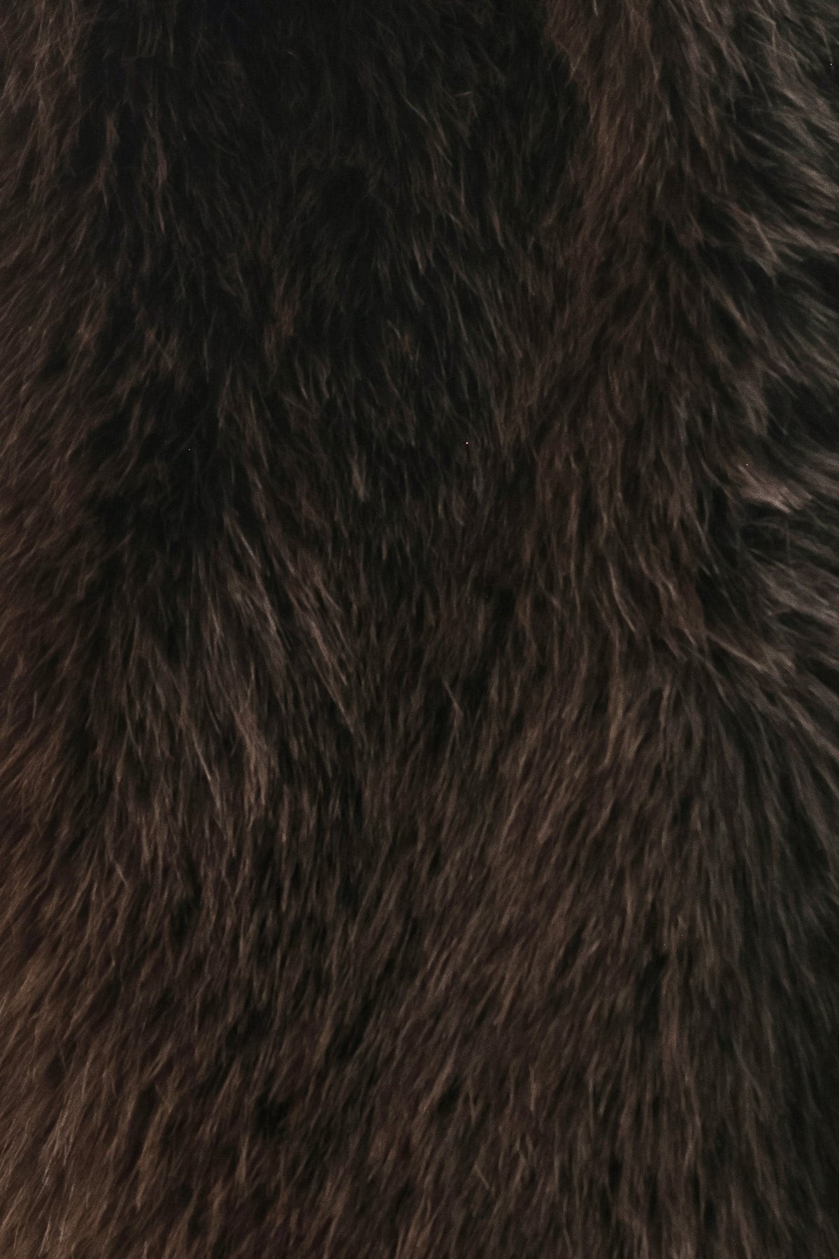 Chocolate Brown Faux Fur Vest in chocolate brown, additional view