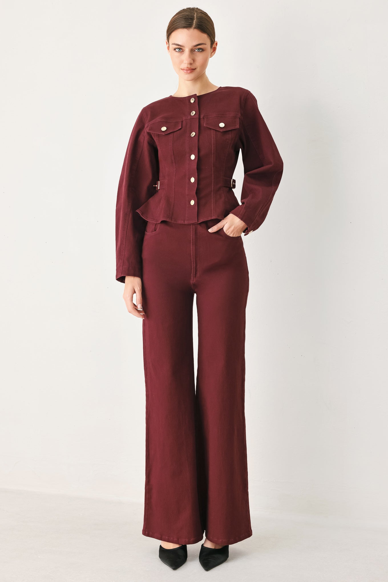 Merlot Ridge Woven Jacket - button-down jacket, view 7