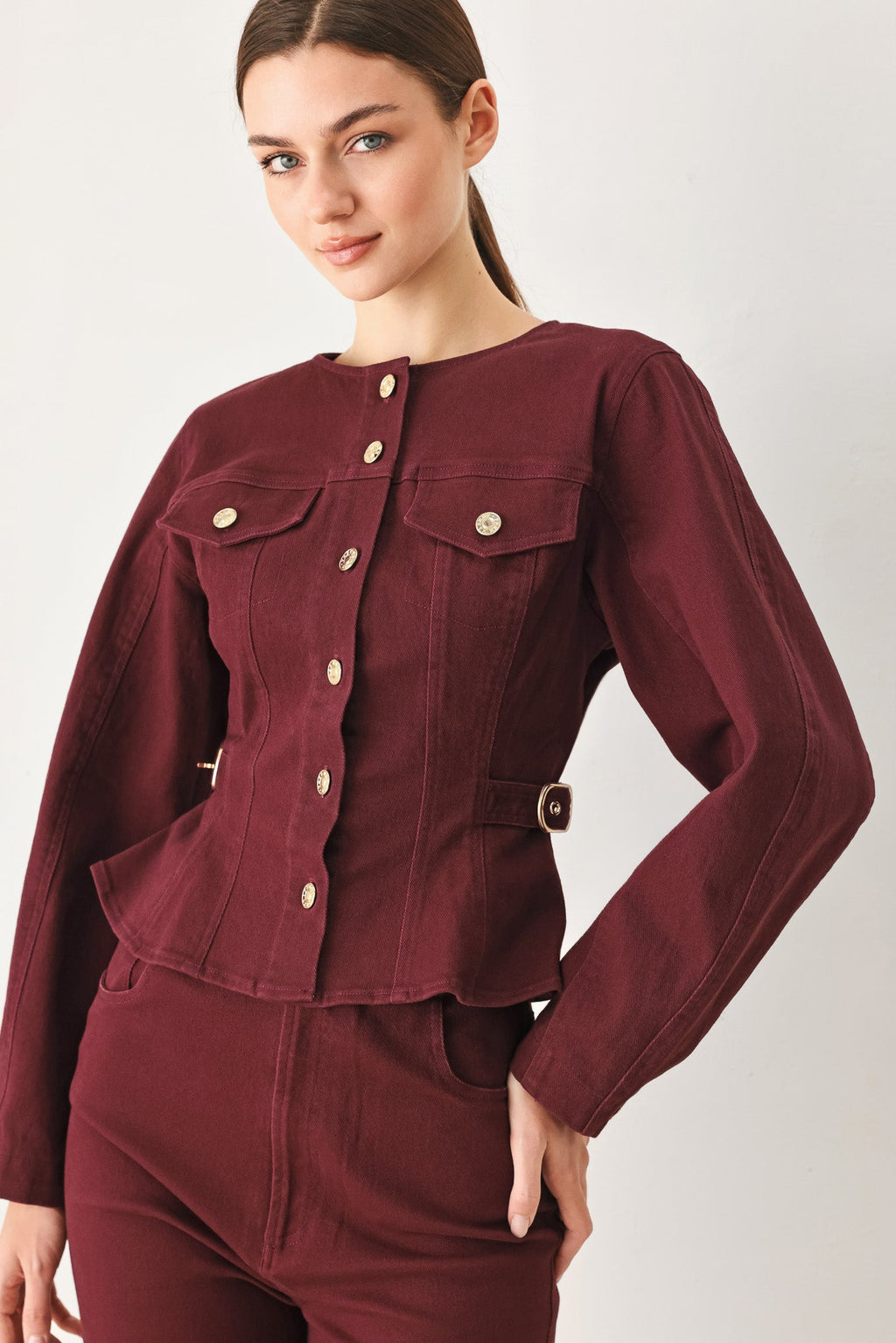 Merlot Ridge Woven Jacket - button-down jacket, view 4