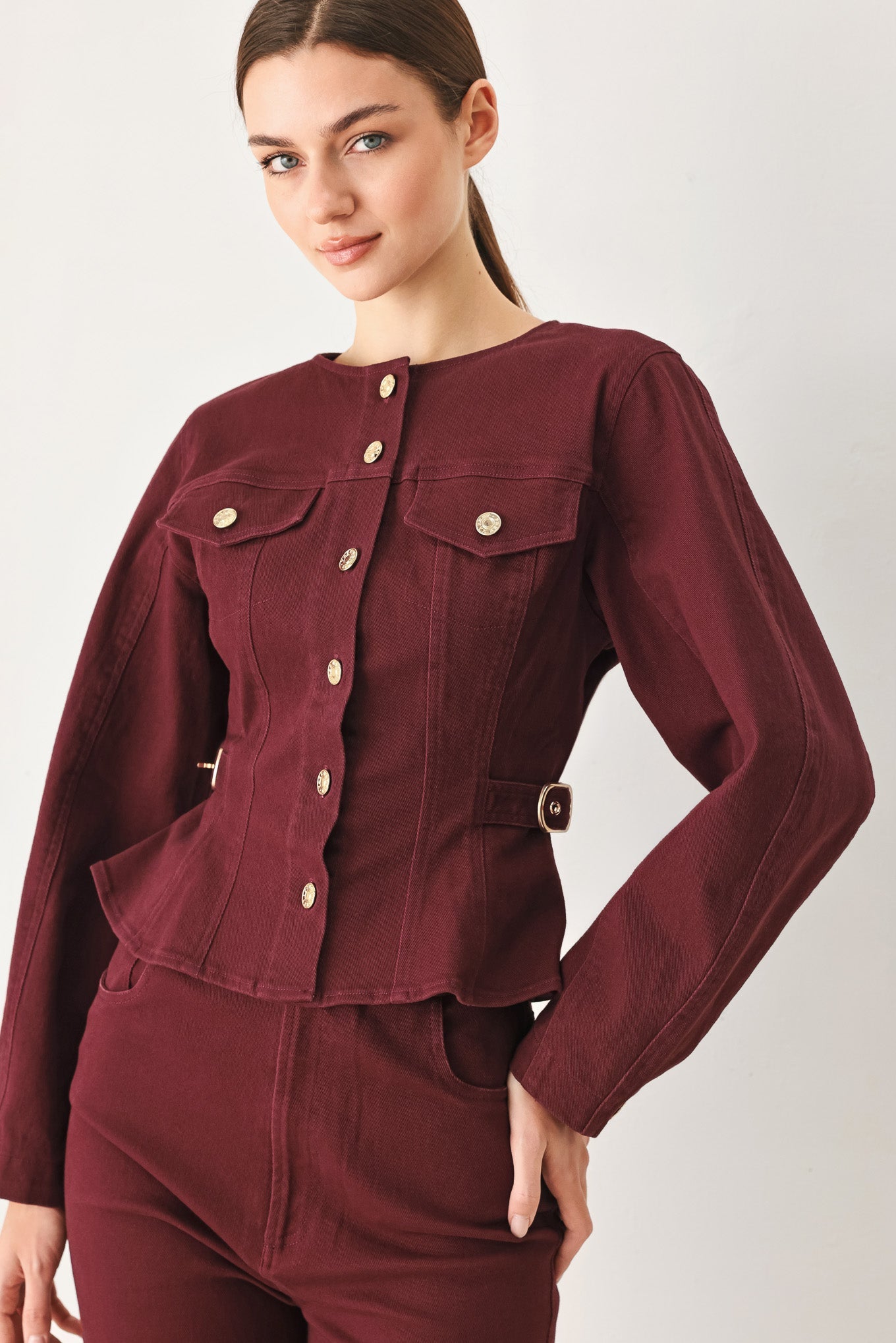 Merlot Ridge Woven Jacket - button-down jacket, view 4