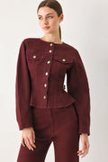 Merlot Ridge Woven Jacket - button-down jacket, view 1