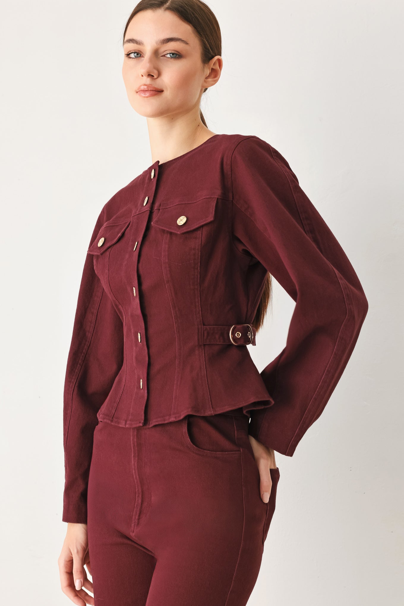 Merlot Ridge Woven Jacket - button-down jacket, view 6