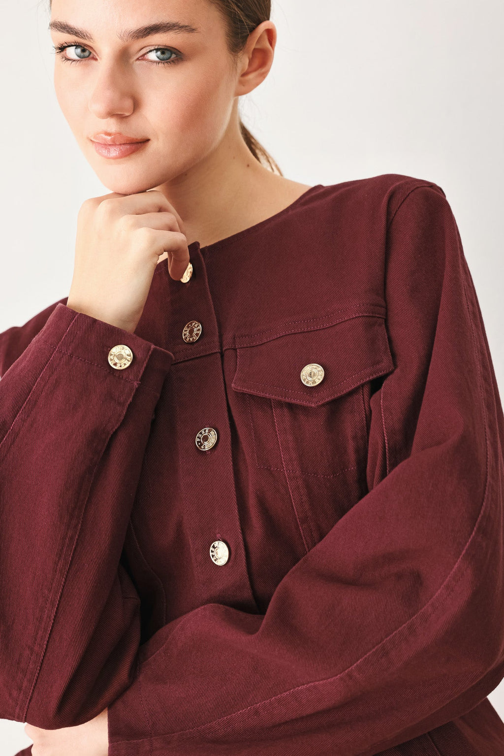 Merlot Ridge Woven Jacket - button-down jacket, view 2