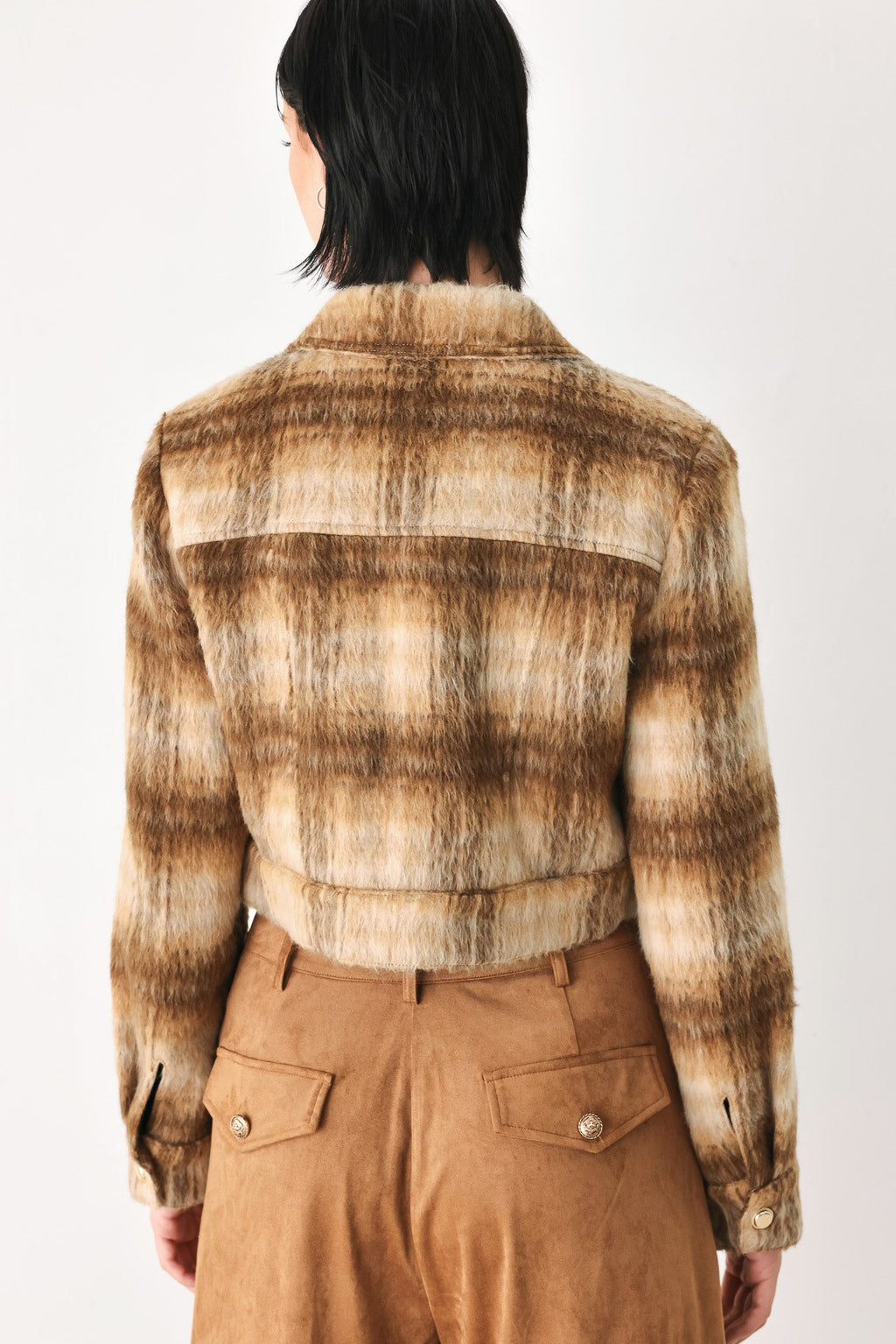 Autumn In Aspen Plaid Crop Jacket