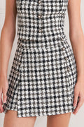 MONA CHECK TWEED SKORT