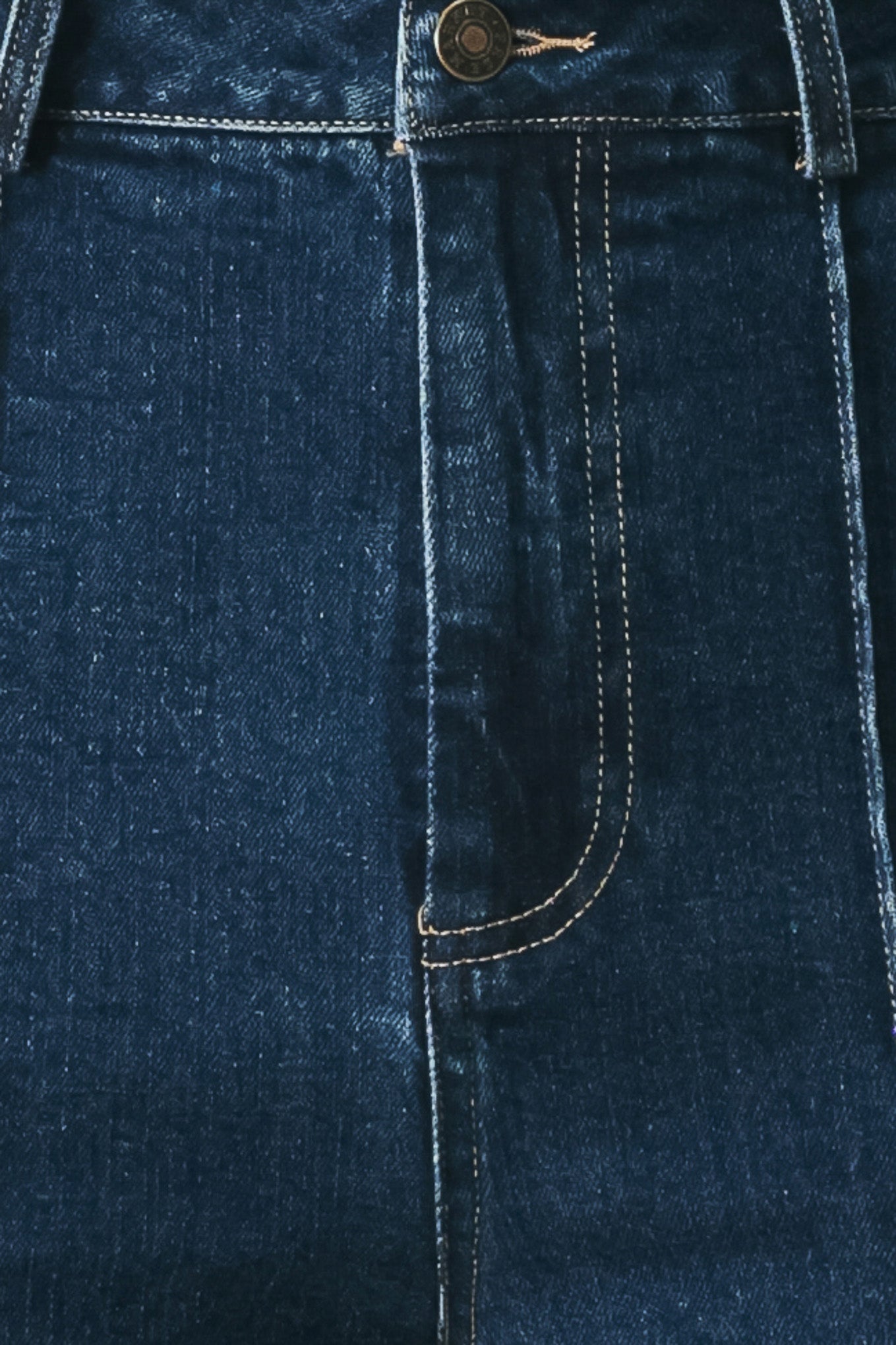 Skyline Flare Denim Pants in Indigo Denim - swatch detail