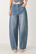 Western Muse Denim Balloon Pants in Denim wash