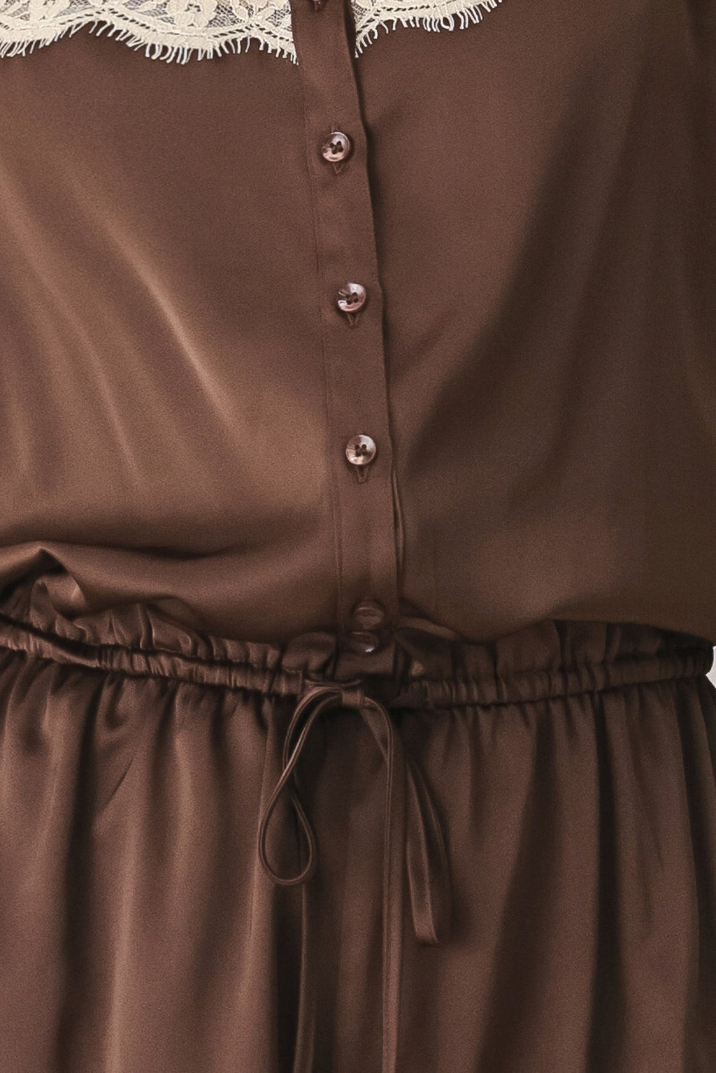 Size chart for vintage mocha woven romper