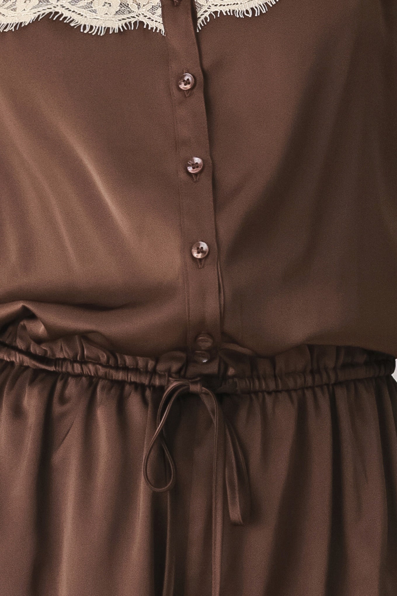 Size chart for vintage mocha woven romper