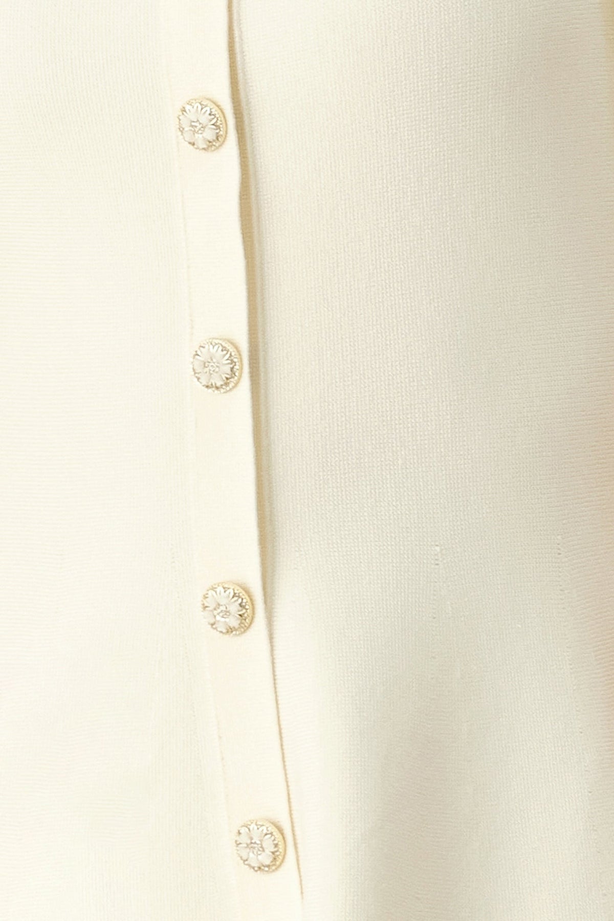 Puff Sleeve Sweater Knit Mini Dress fabric swatch, ivory