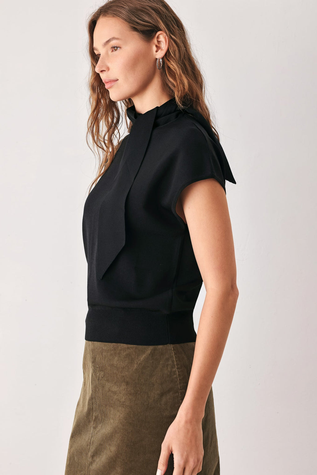 Amberglow Soft Knit Scarf Top