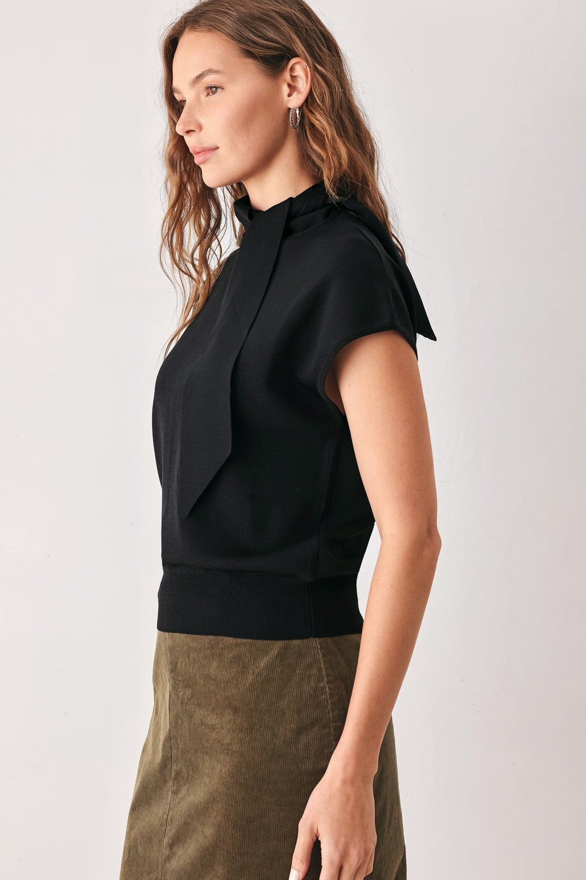 Amberglow Soft Knit Scarf Top
