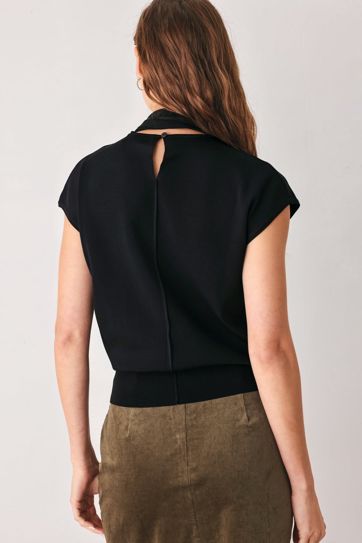 Amberglow Soft Knit Scarf Top