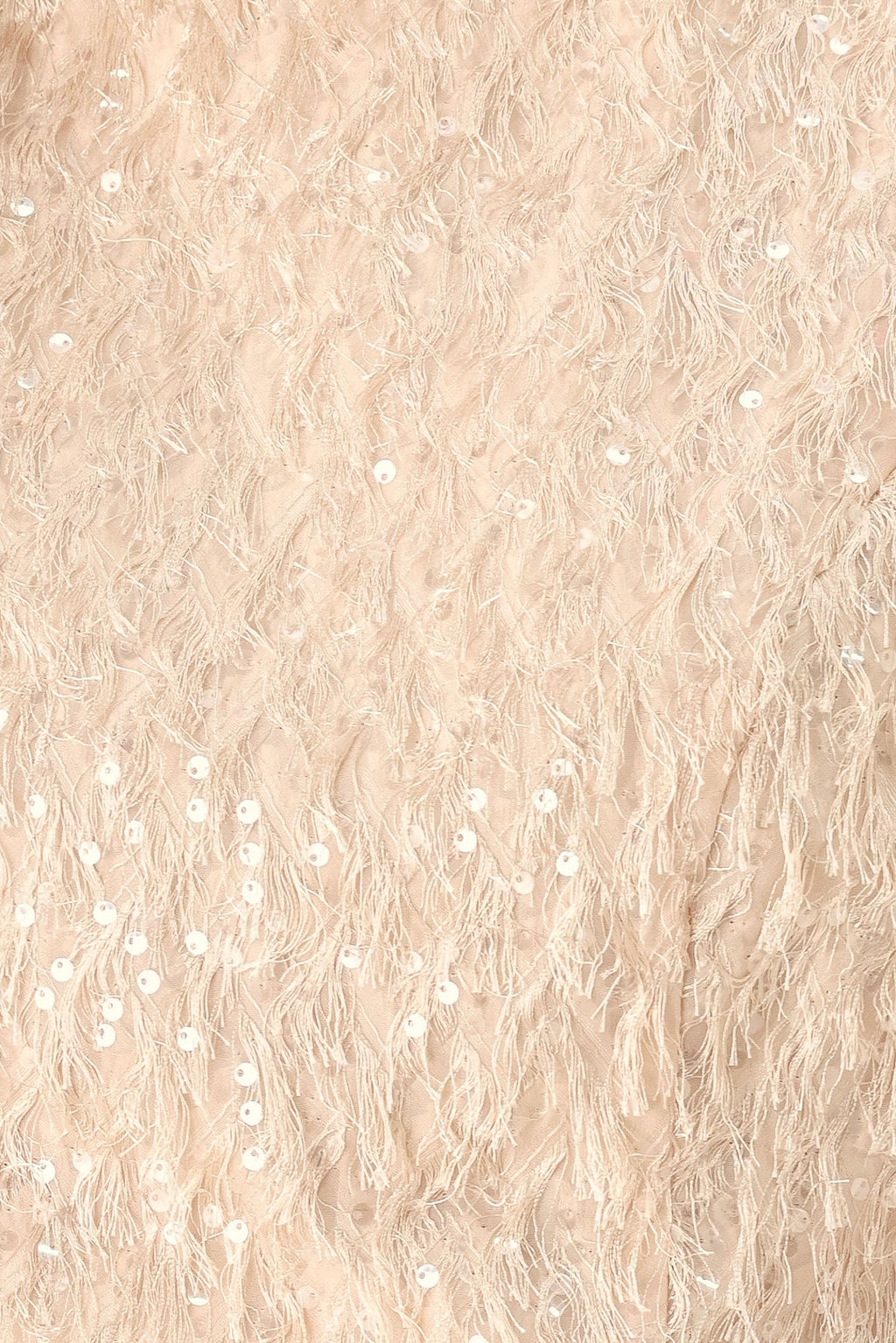 Sequin Eyelash Mesh Cropped Top in champagne, alternate view