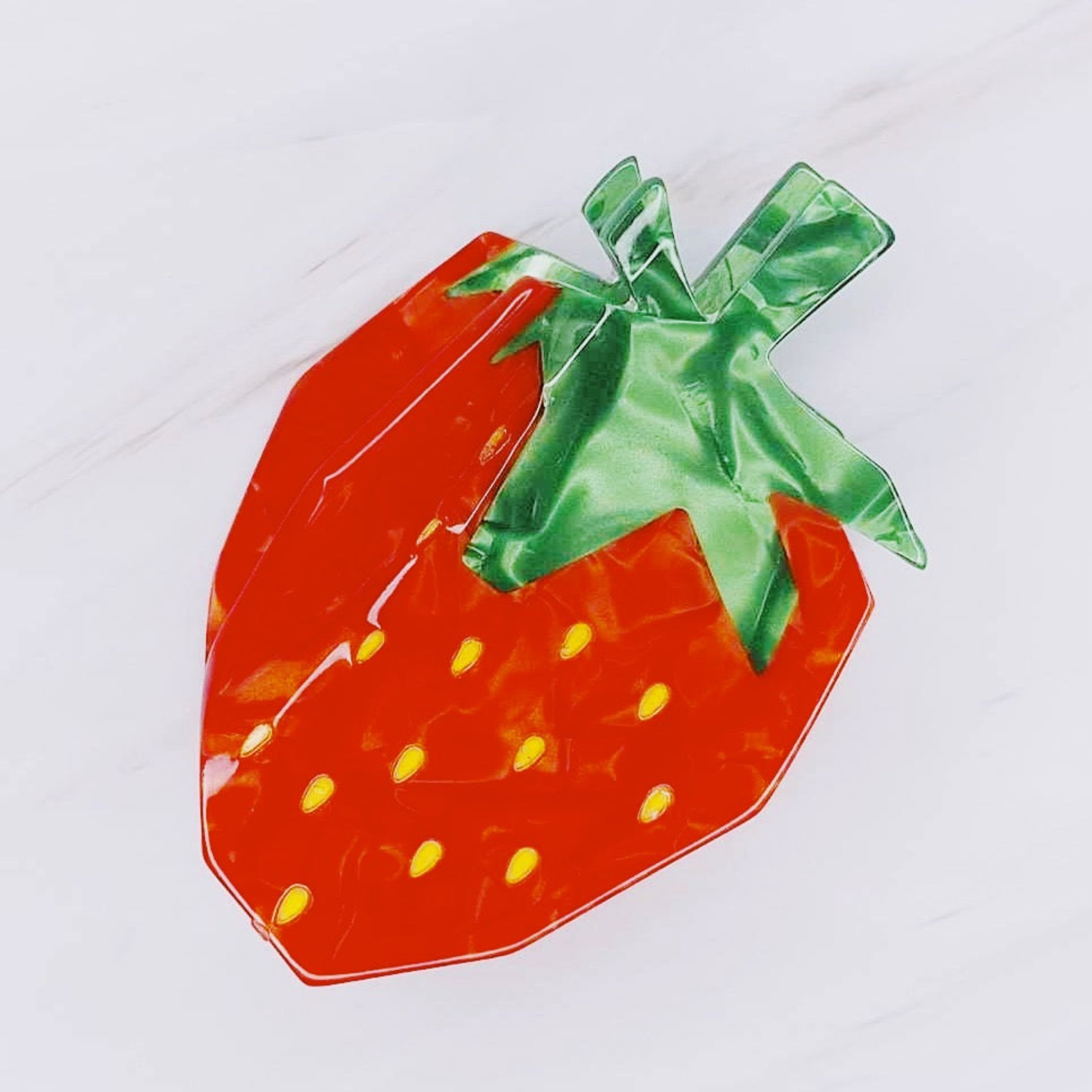 Strawberry Hair Claw - styled in hair