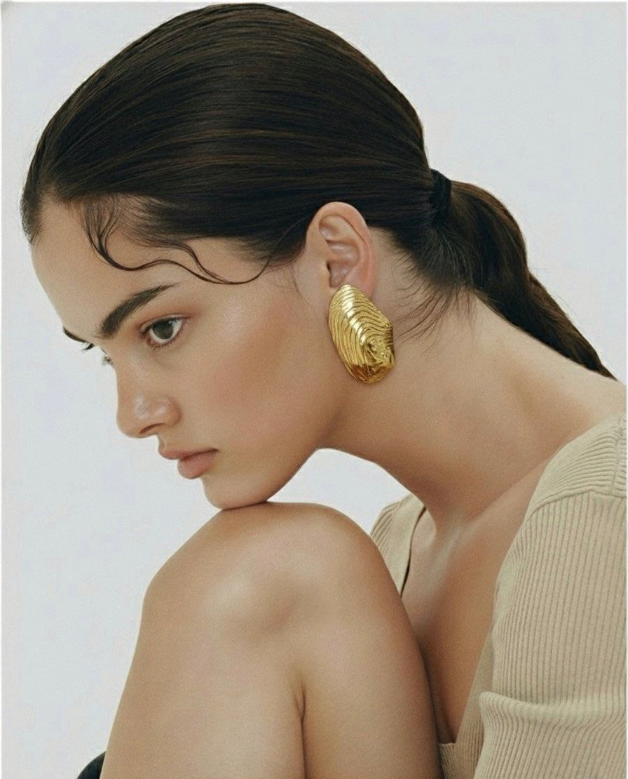 Isla Earrings - styled on model