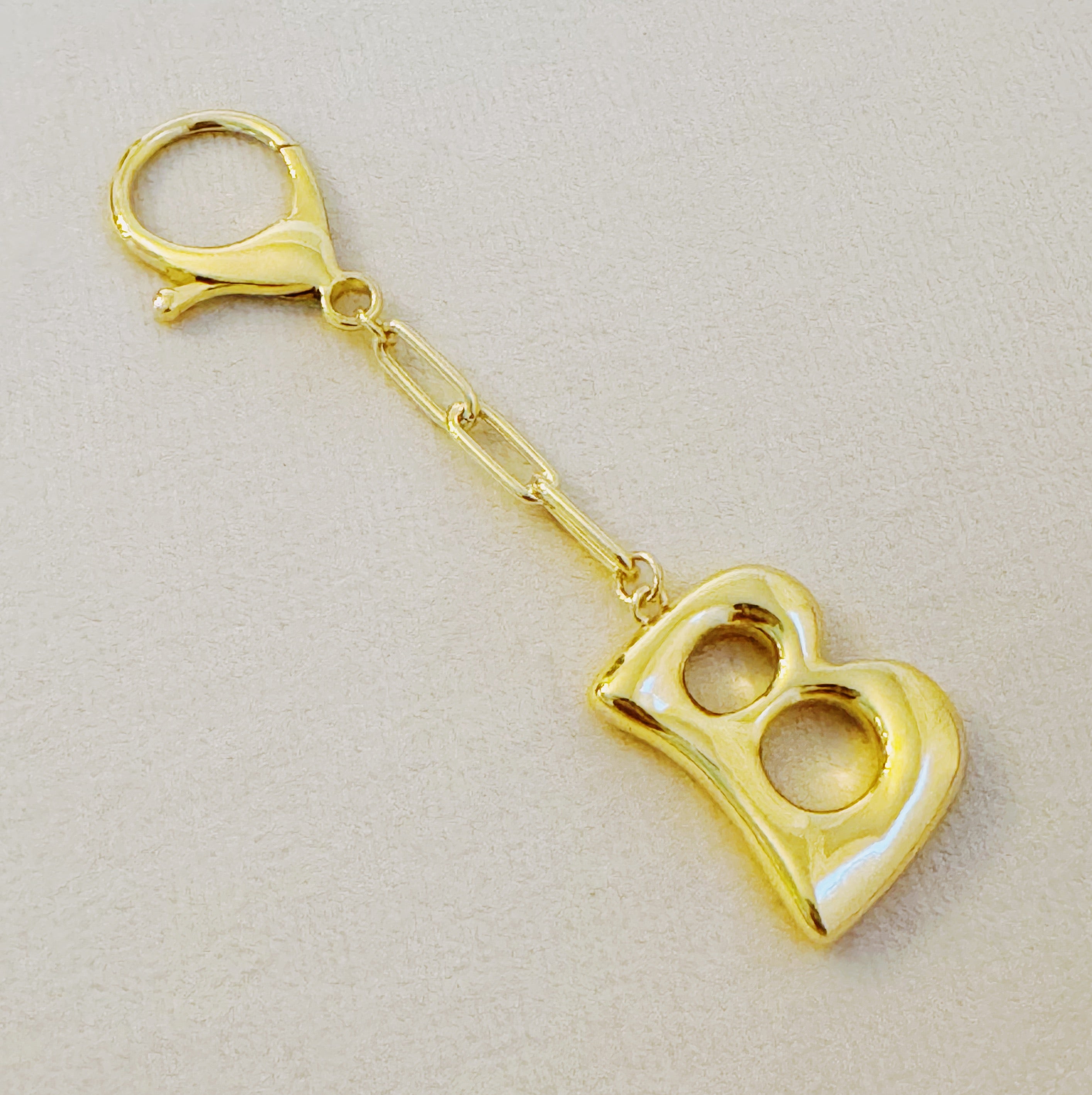 Whimsy Balloon Letter Initial Bag Charm - layered multiple charms on bag