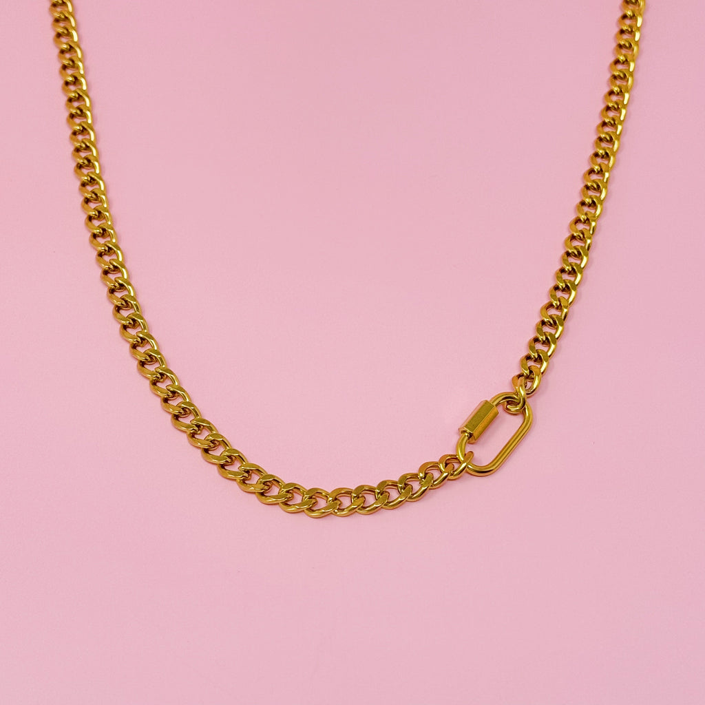 Golden Luxe Chain Necklace - styled on model
