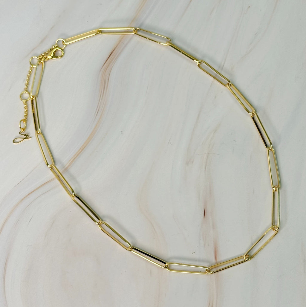 Perfect Clip Link Chain Necklace - styled on model