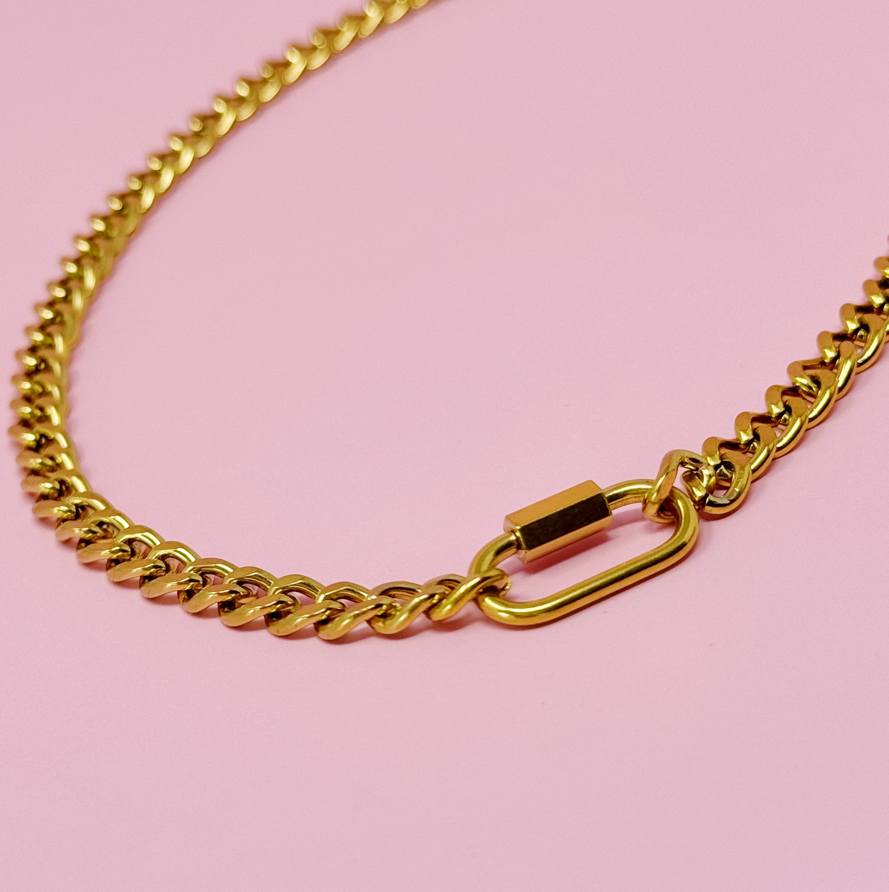 Golden Luxe Chain Necklace - sleek gold tone chain necklace