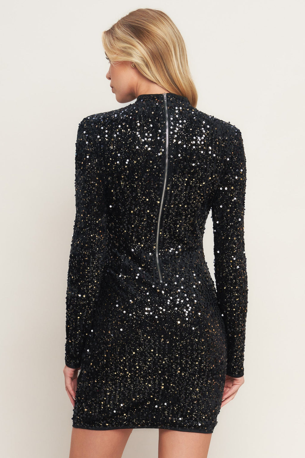 WHIMS OF FATE SEQUIN MINI DRESS