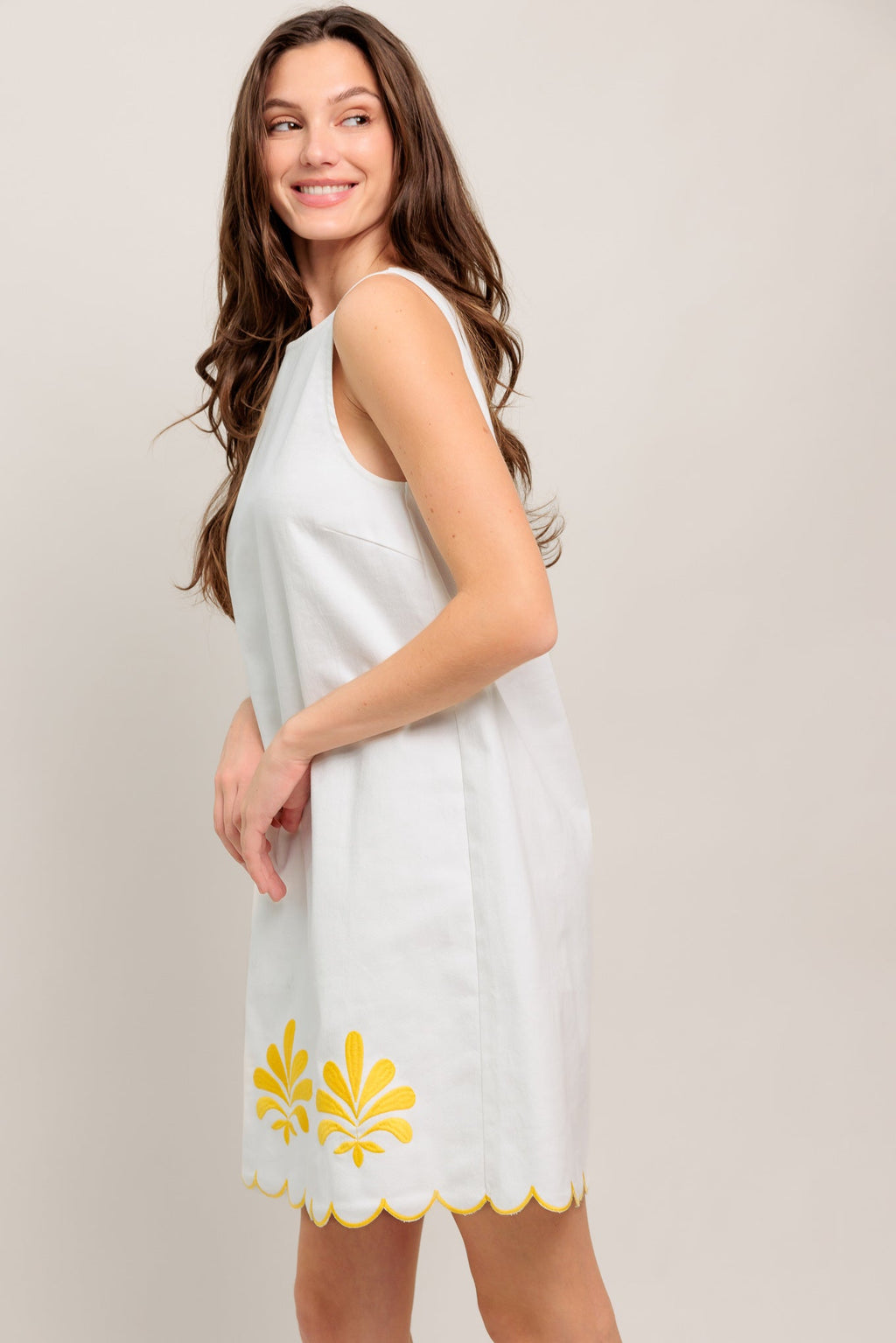 SWEET AS SUNSHINE WOVEN MINI DRESS