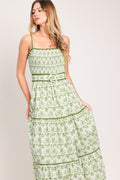 DAINTY FLORA WOVEN MAXI DRESS