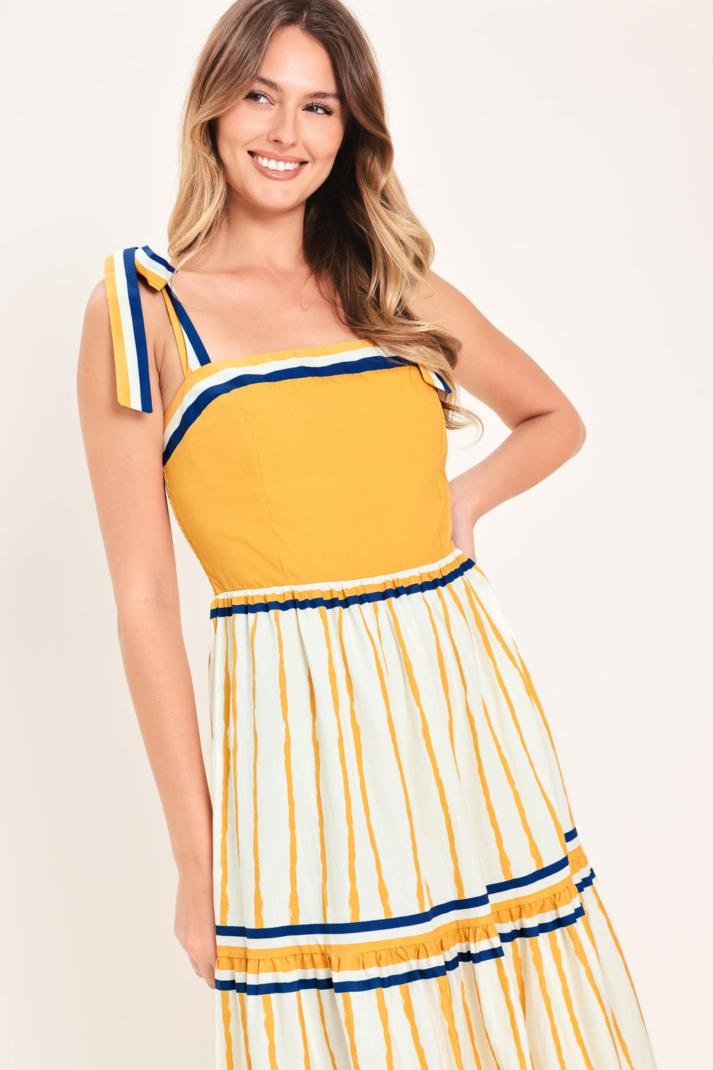 Amalfi Sunkissed Woven Maxi Dress - back view