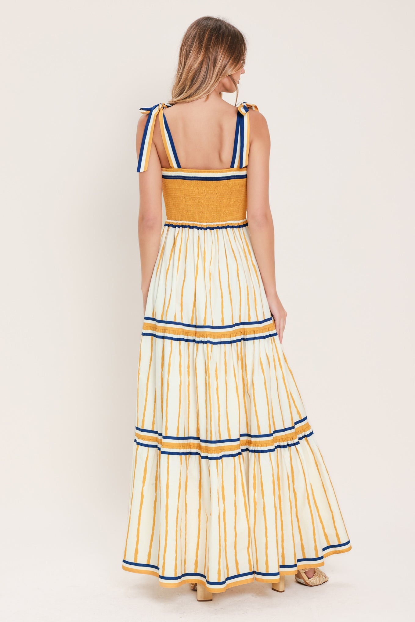 Amalfi Sunkissed Woven Maxi Dress - full length styled view