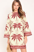 Maroon paradise found woven mini dress