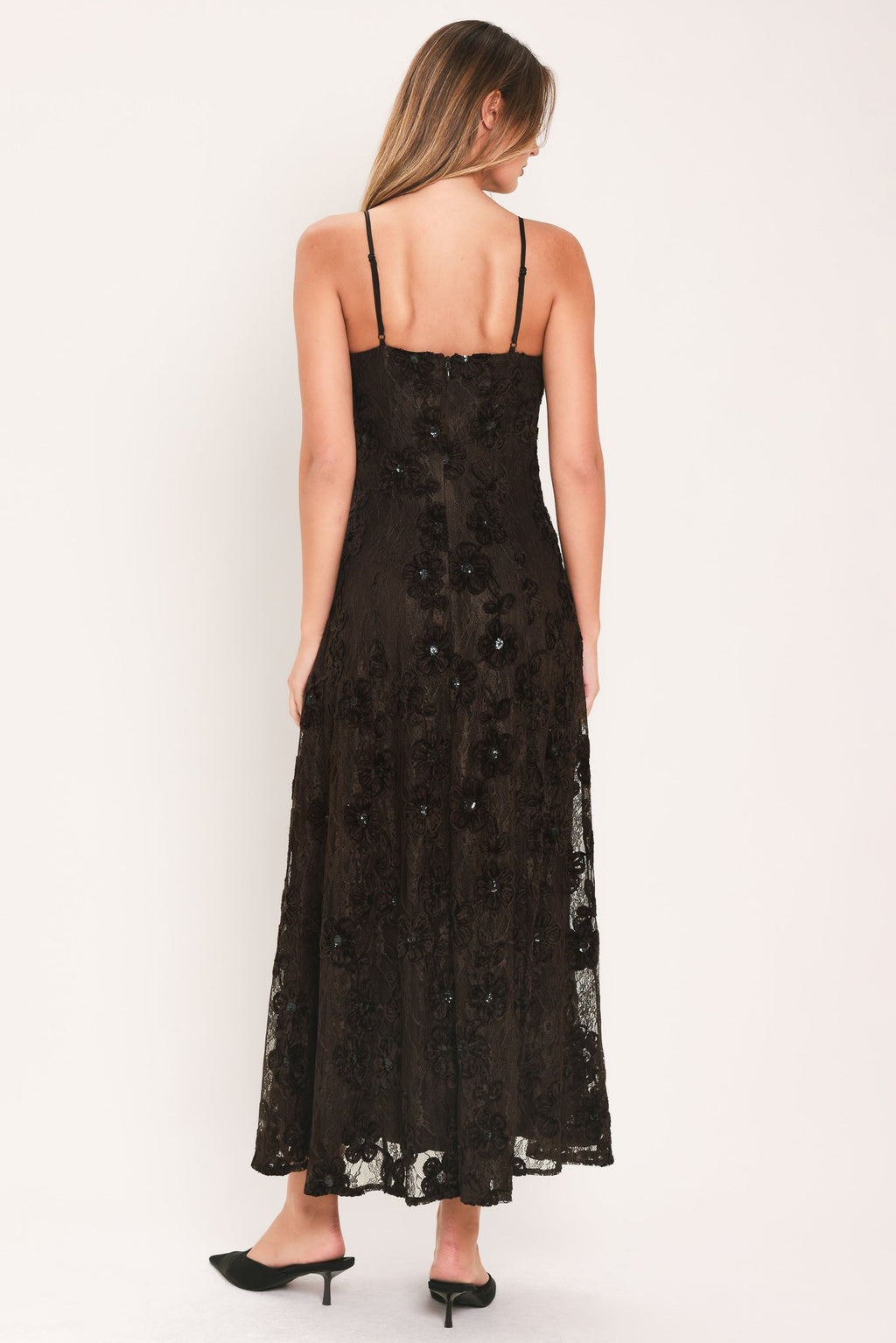 Golden Hour Brown Textured Strappy Dress alternate view