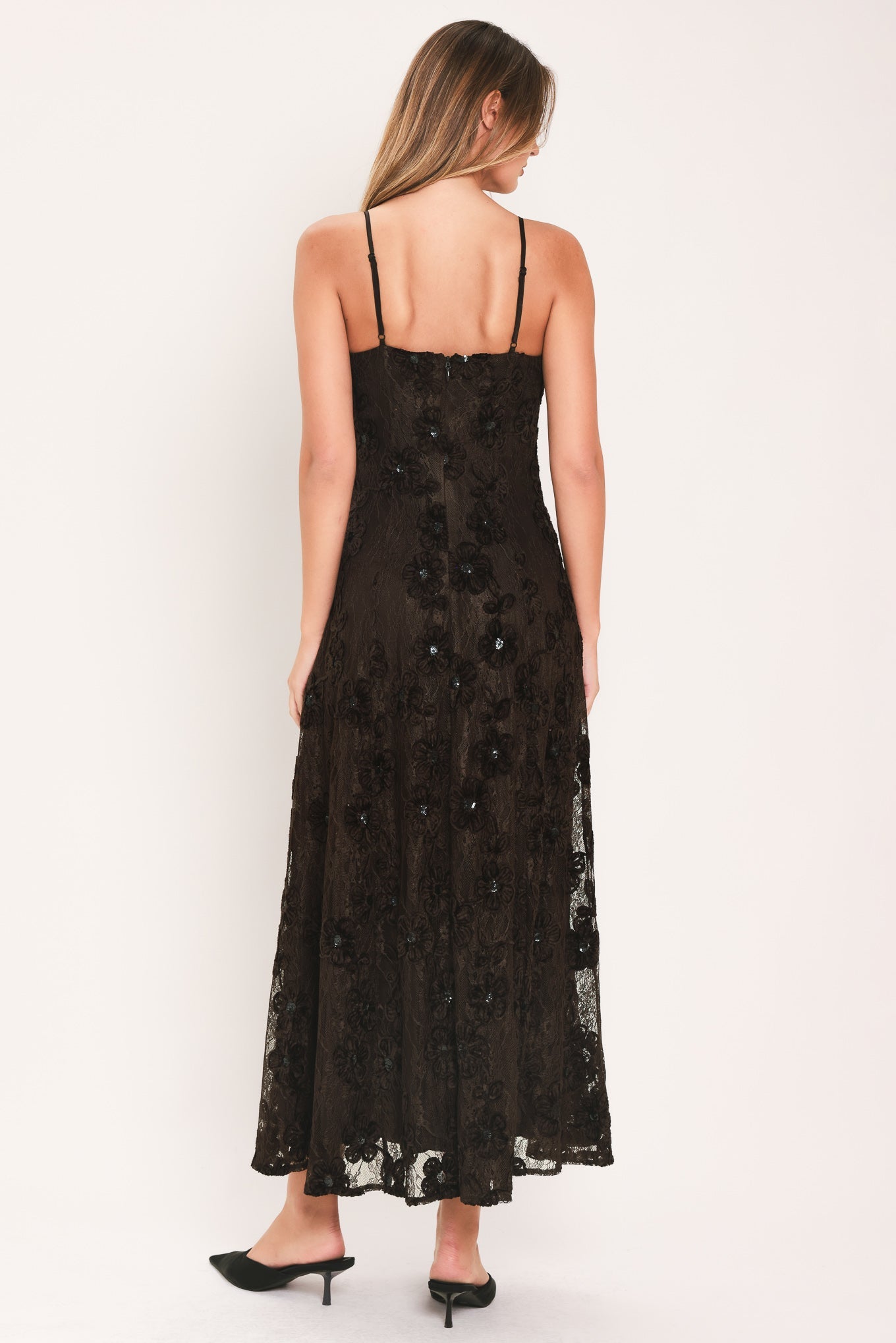 Golden Hour Brown Textured Strappy Dress alternate view