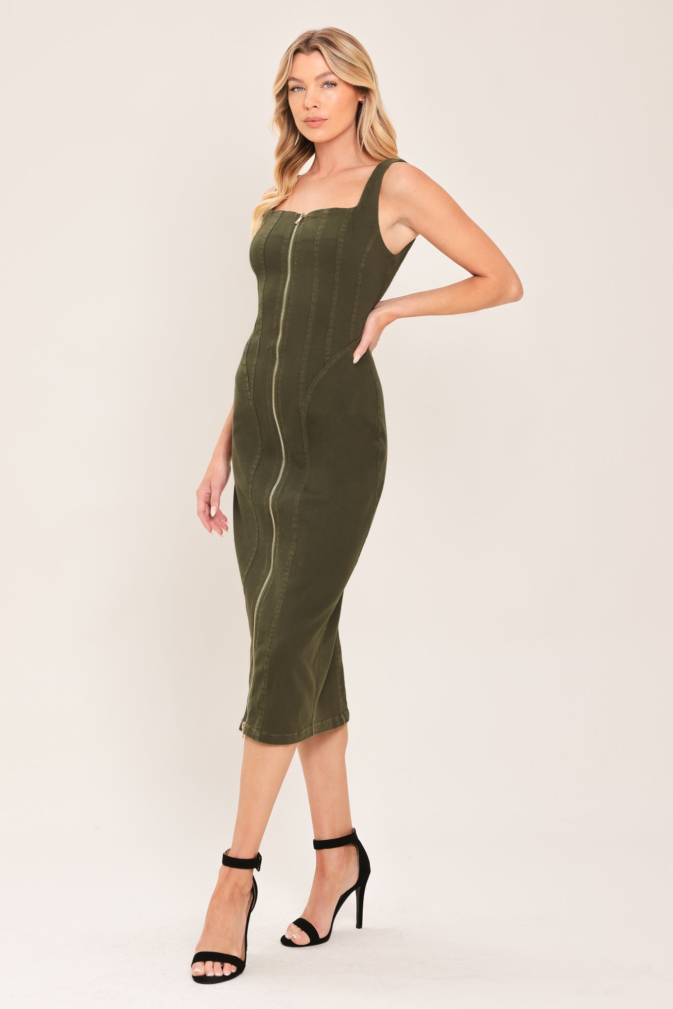 Cargo chic dress styled look