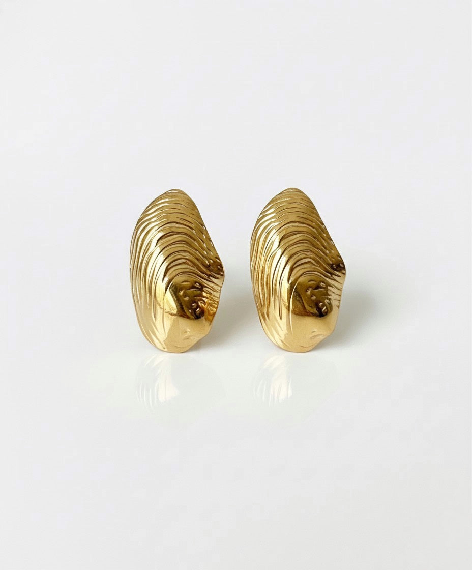 Isla Earrings - sculptural seashell-inspired statement earrings