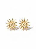 Solstice Earrings in Gold - bold sun-kissed statement earrings