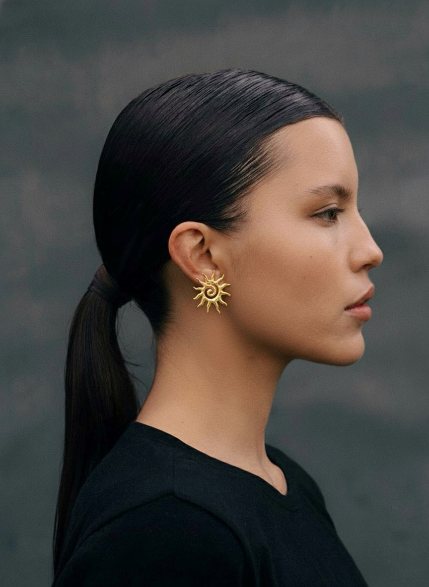 Solstice Earrings - styled on model