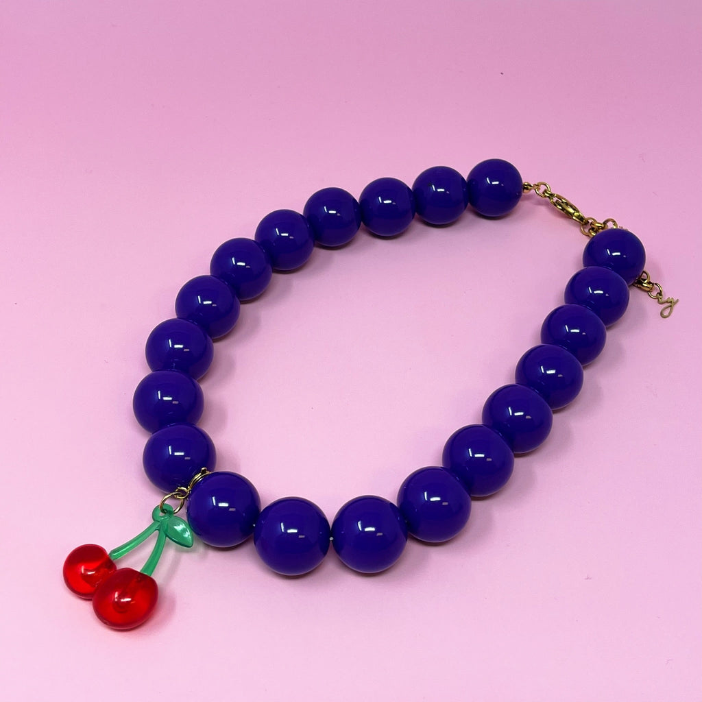 Color Bauble Sweet Fruit Lovely Necklace in Strawberry