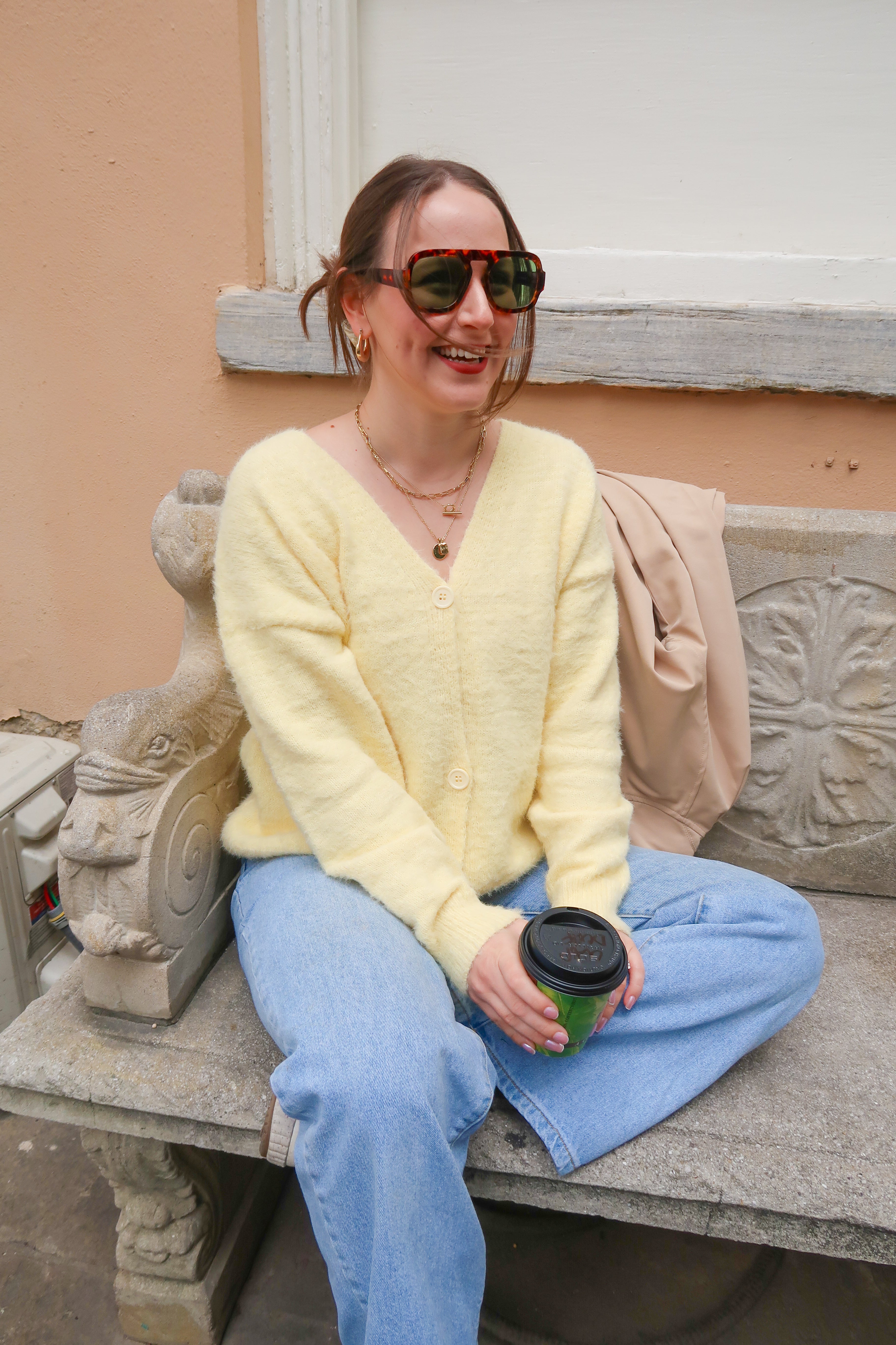 V-Neck Button-Down Cardigan