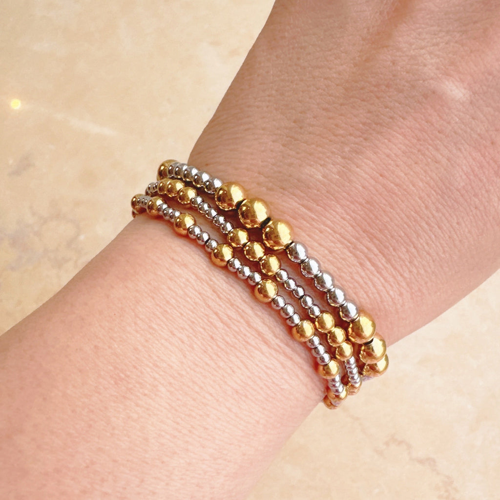 Rhythmical Keep It Forever Stretch Bracelet Set - close up of bracelet detail