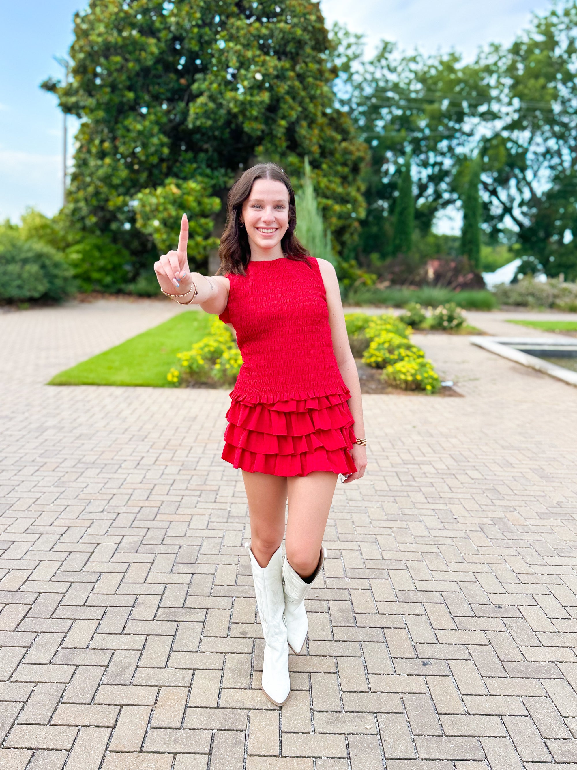 TIERED RUFFLE MINI SKORT