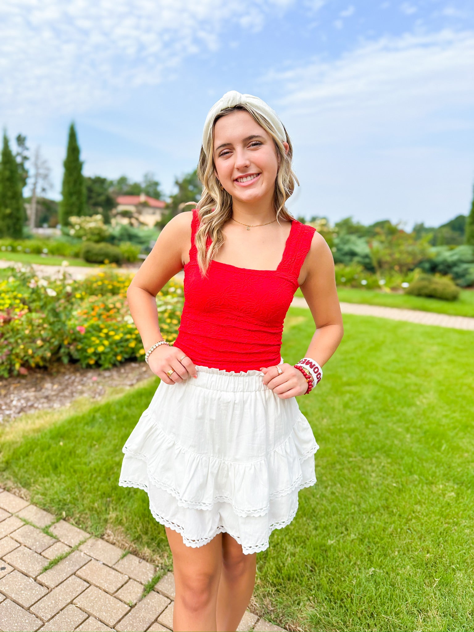 Floral Jacquard Seamless Tank Top