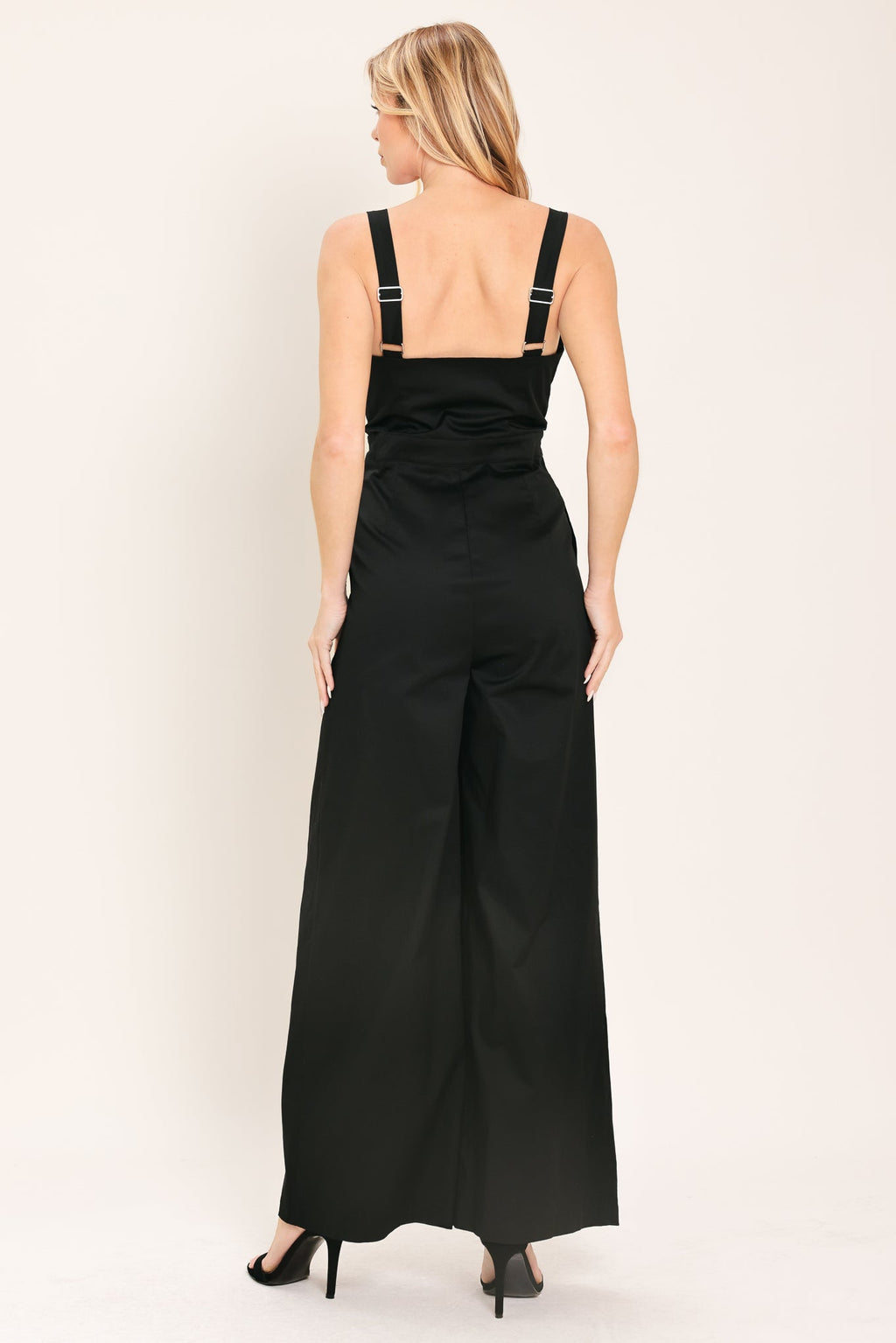 Black Tie Romance Woven Jumpsuit in Black