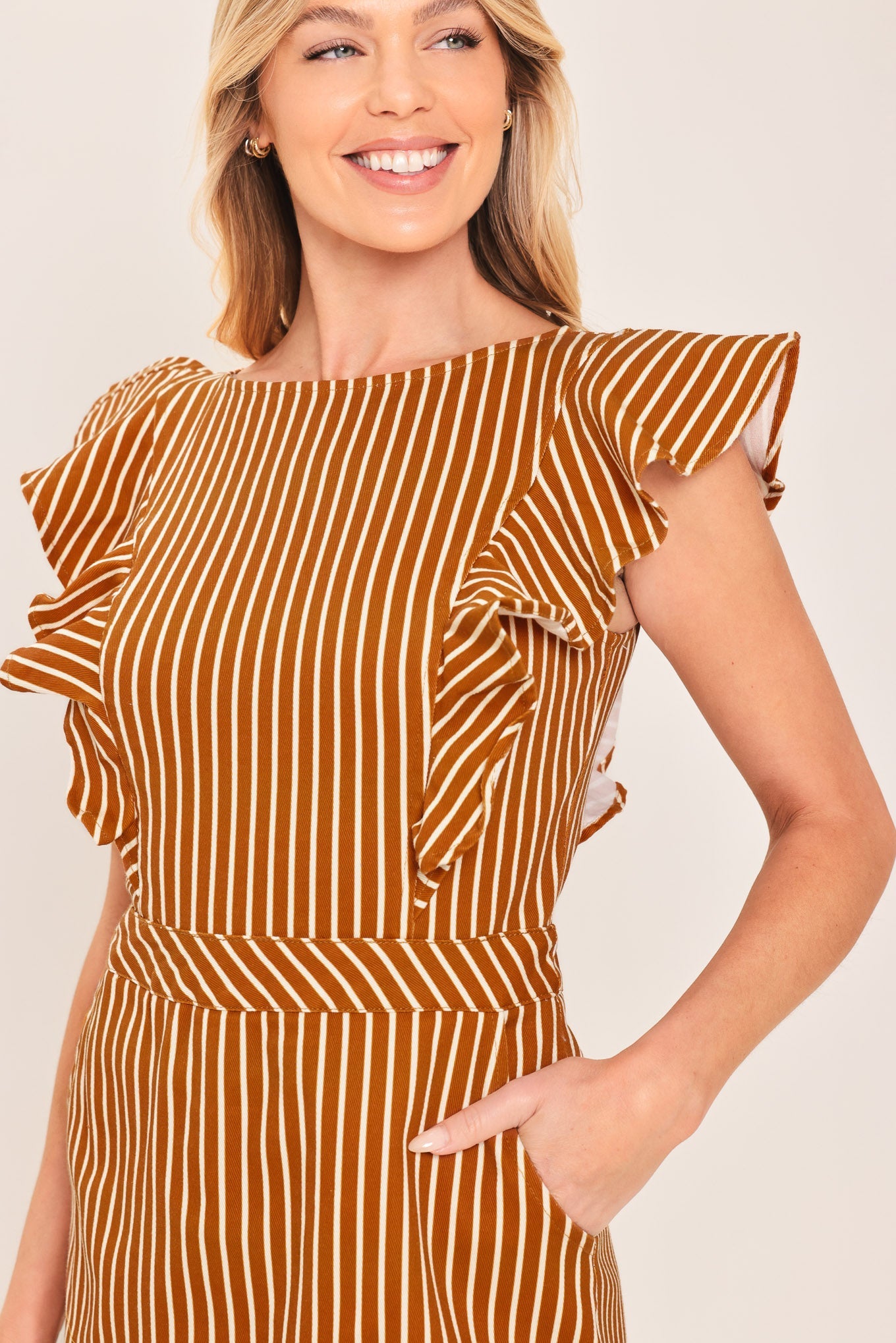 Skort romper back zipper detail