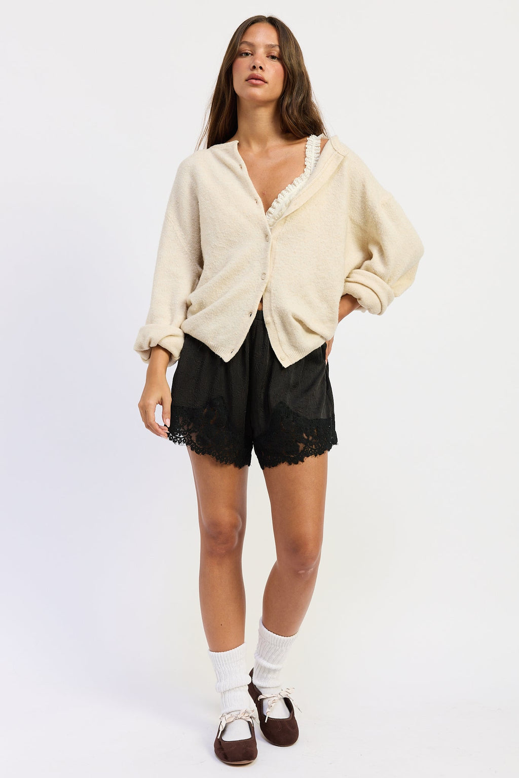 Lily Shorts in black - front view